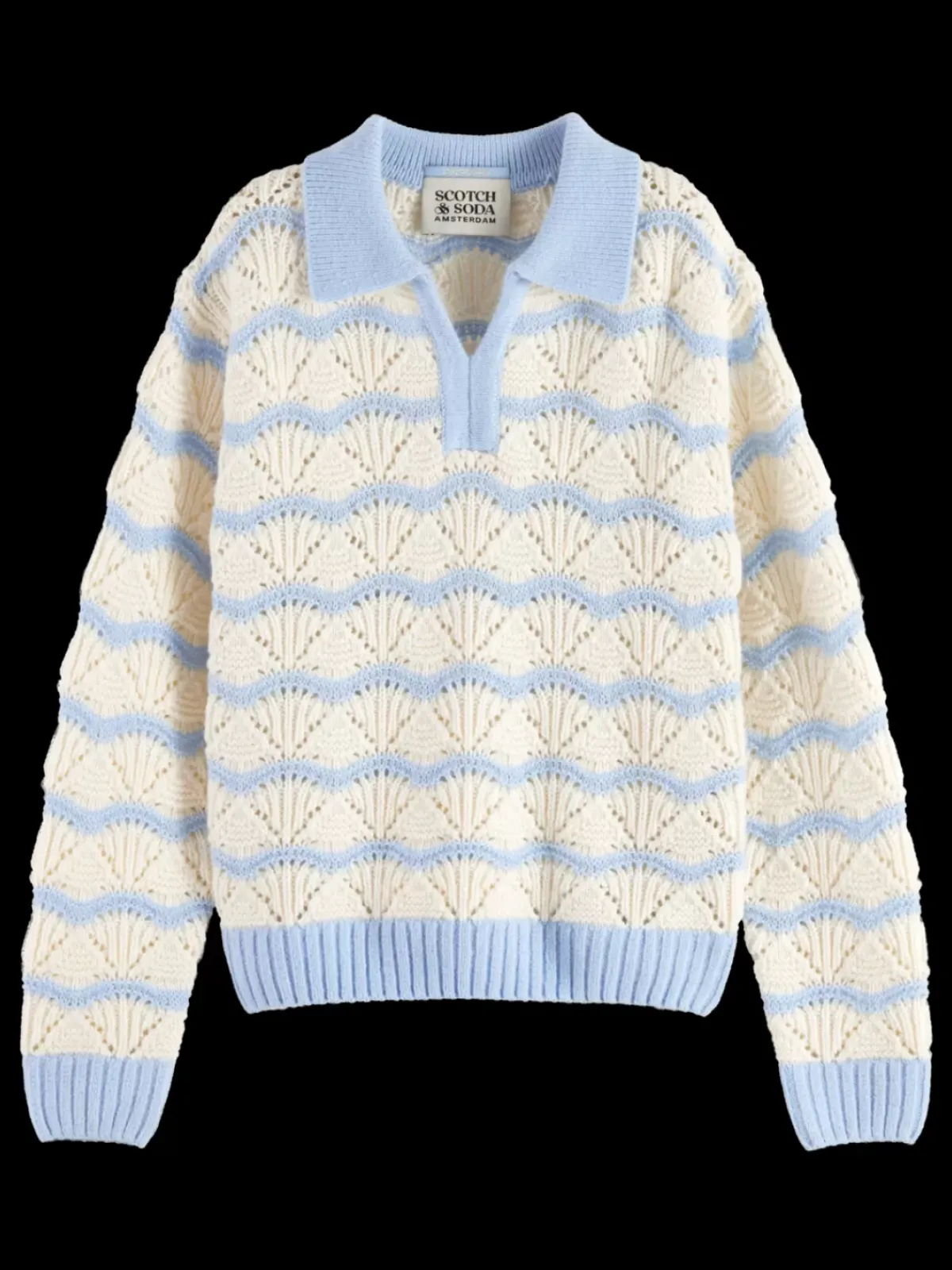 Hot STRIPE BOXY PULLOVER WITH COLLAR Kids Knitwear