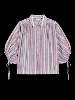 Sale STRIPED BALLOON SLEEVE SHIRT Women Tops & T-shirts