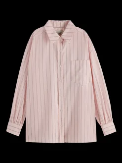 Outlet Striped Girlfriend Poplin Shirt Women Blouses & Shirts