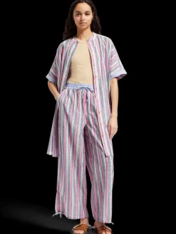 Clearance STRIPED OVERSIZED  BEACH SHIRT DRESS Women Dresses & Jumpsuits