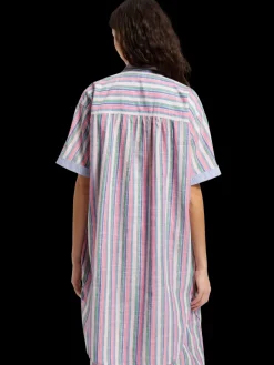 Clearance STRIPED OVERSIZED  BEACH SHIRT DRESS Women Dresses & Jumpsuits