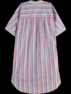 Clearance STRIPED OVERSIZED  BEACH SHIRT DRESS Women Dresses & Jumpsuits