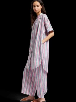 Clearance STRIPED OVERSIZED  BEACH SHIRT DRESS Women Dresses & Jumpsuits