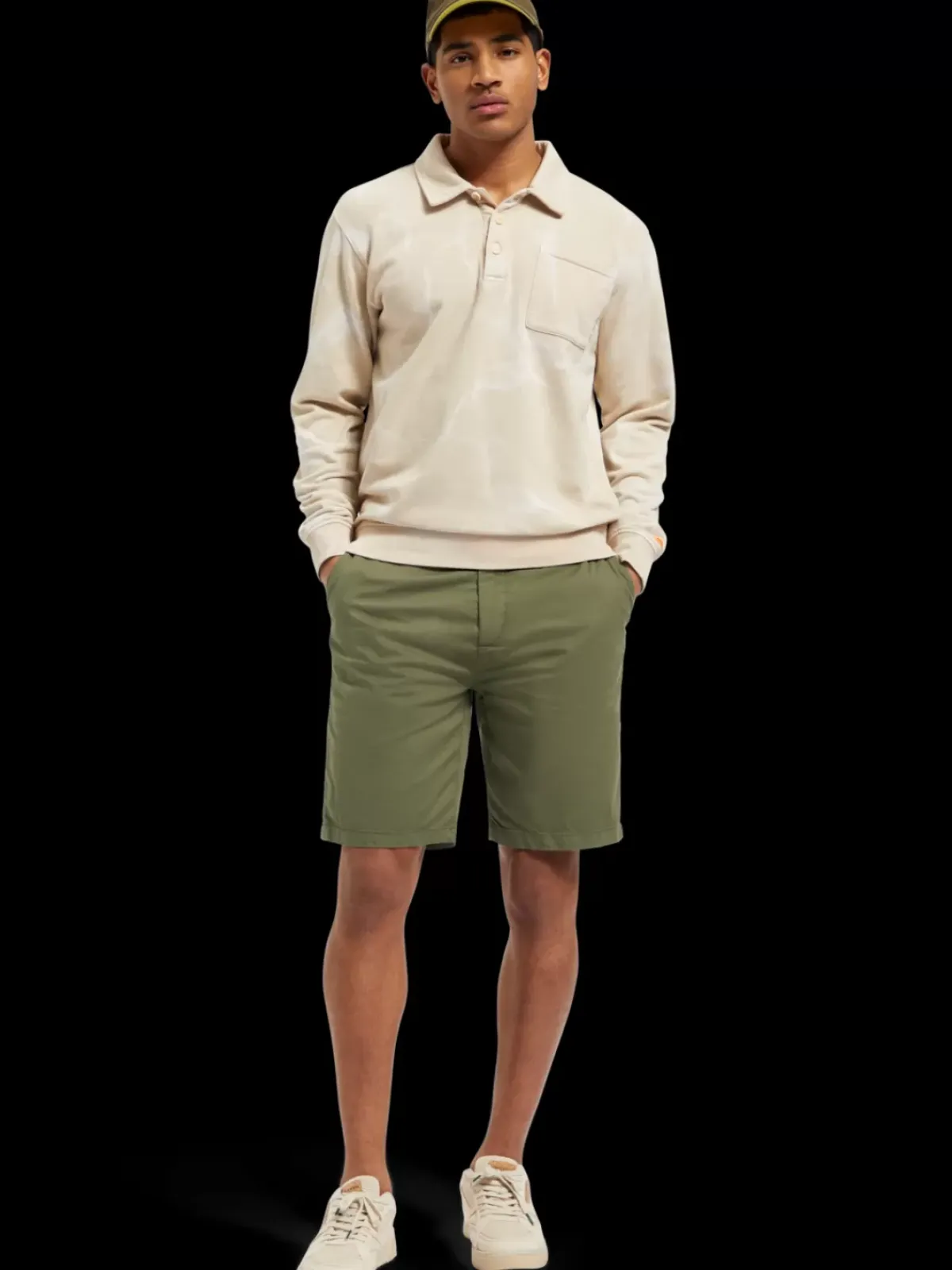 New Stuart- garment-dyed pima cotton chino short Shorts