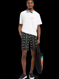 New Stuart- printed stretch-cotton chino short Shorts
