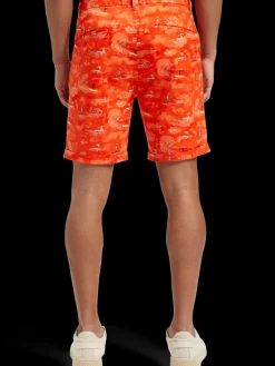 New Stuart- printed stretch-cotton chino short Shorts