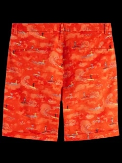 New Stuart- printed stretch-cotton chino short Shorts
