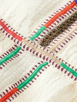 Fashion TANK TOP WITH COLOURFUL EMBROIDERY Women Tops & T-shirts
