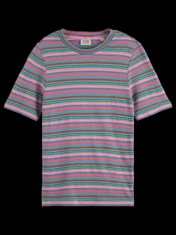 Outlet TEXTURED STRIPE SLIM FIT T-SHIRT Women Tops & T-shirts