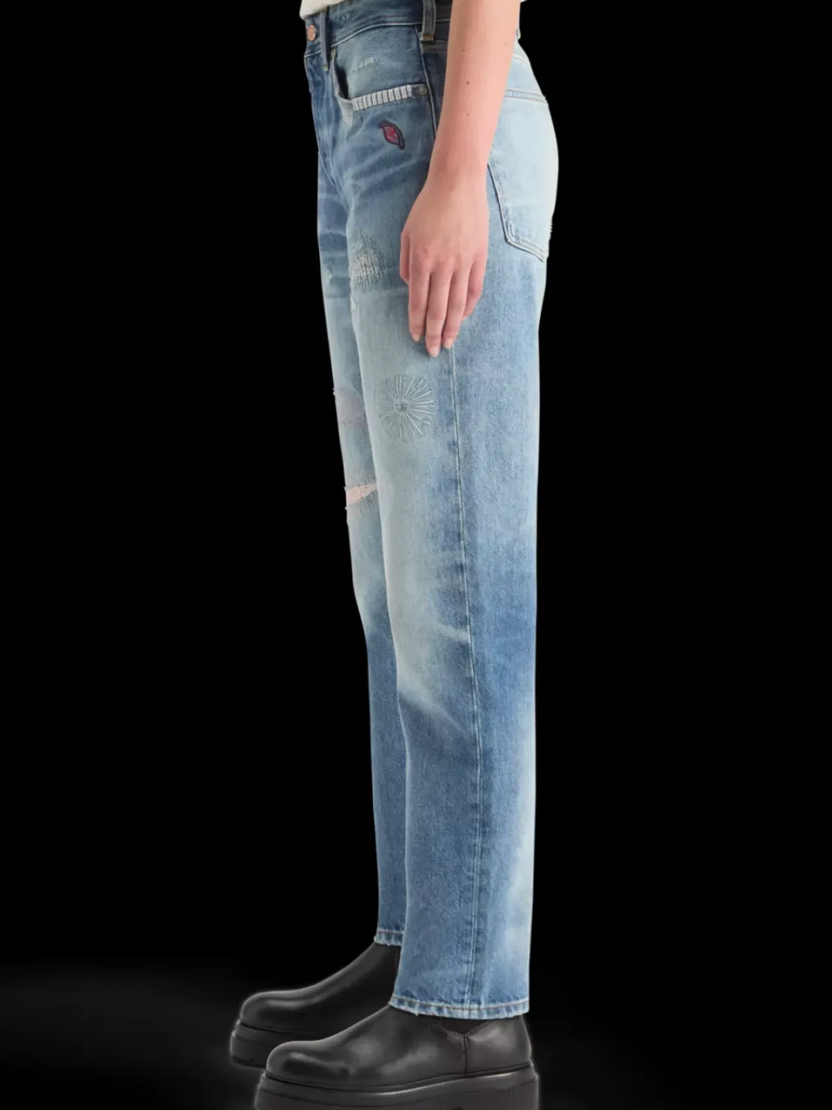Hot THE BUZZ SLIM BOYFRIEND JEANS Women Jeans