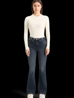 New THE CHARM FLARED JEANS WITH EMBROIDERY DETAILS - ROAD TRIP Women Jeans