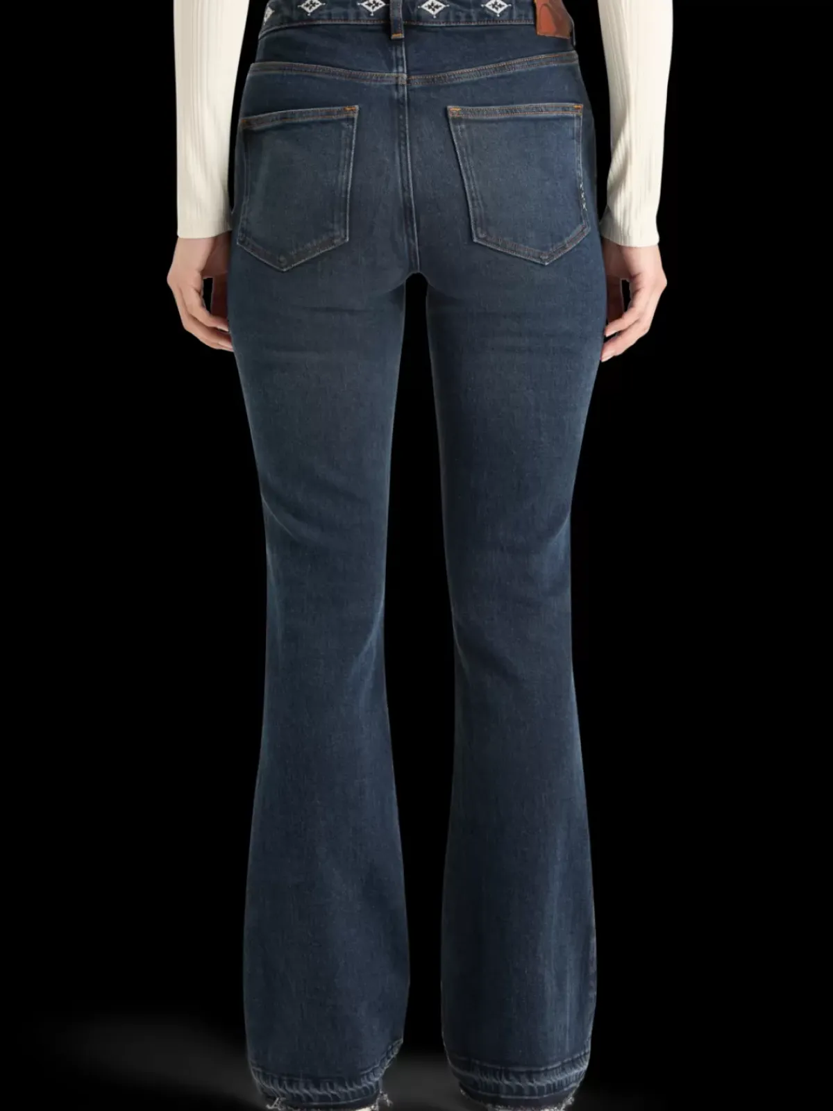 New THE CHARM FLARED JEANS WITH EMBROIDERY DETAILS - ROAD TRIP Women Jeans