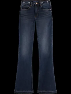 New THE CHARM FLARED JEANS WITH EMBROIDERY DETAILS - ROAD TRIP Women Jeans