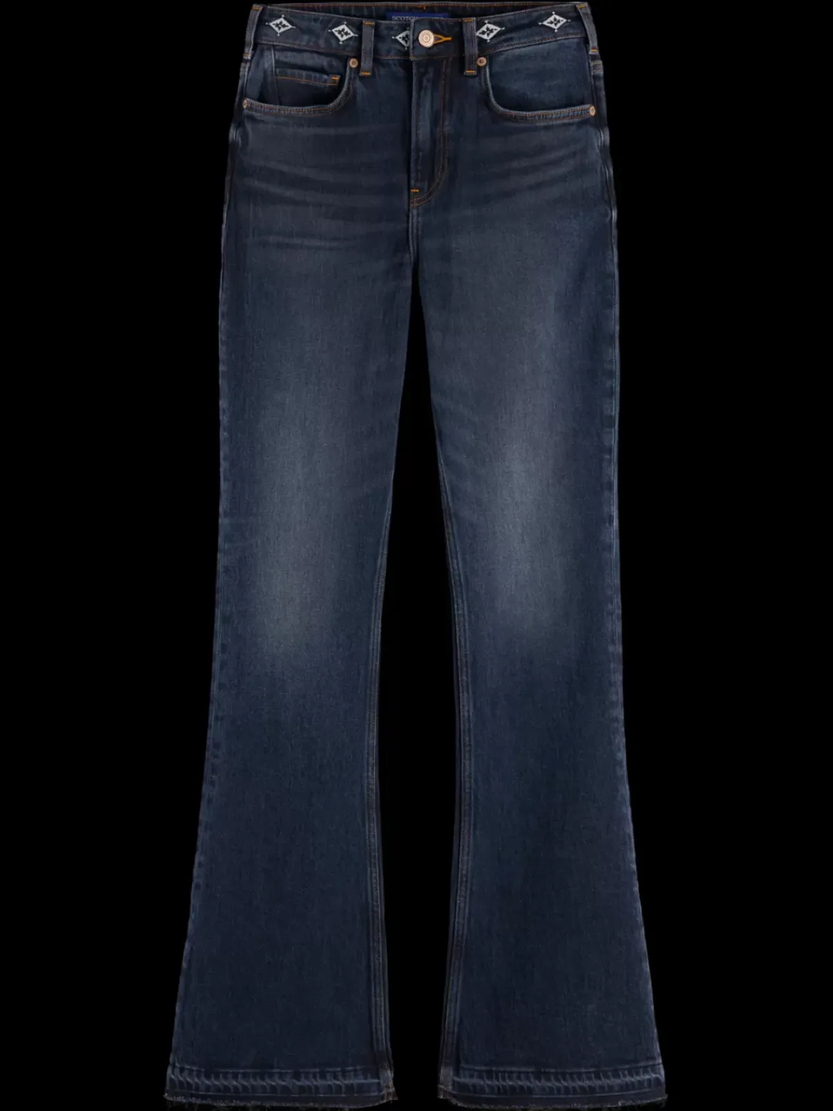 New THE CHARM FLARED JEANS WITH EMBROIDERY DETAILS - ROAD TRIP Women Jeans
