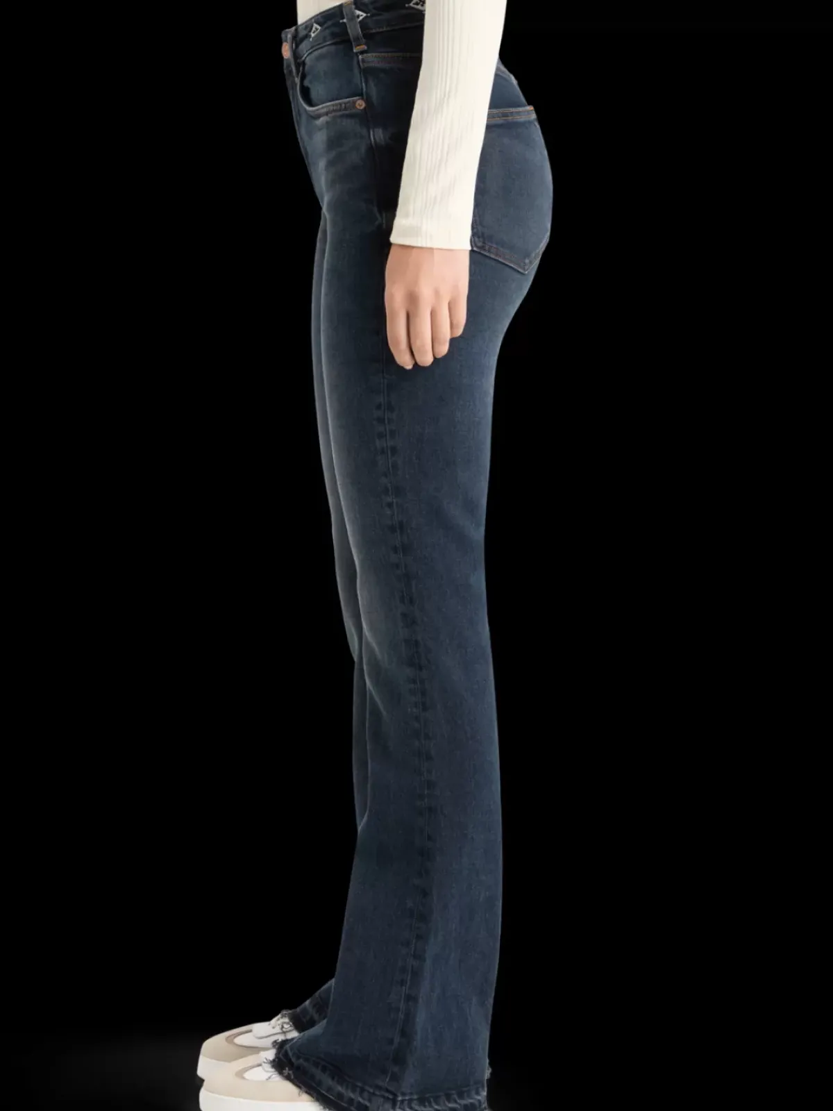New THE CHARM FLARED JEANS WITH EMBROIDERY DETAILS - ROAD TRIP Women Jeans