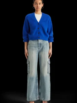 New The deep low rise loose cargo jeans -rolling road Women Jeans