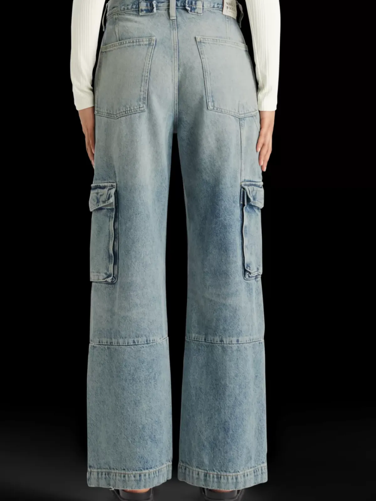 New The deep low rise loose cargo jeans -rolling road Women Jeans