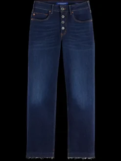 Best THE SKY STRAIGHT JEANS WITH EXPOSED FLY  BEATEN BLUE Women Jeans