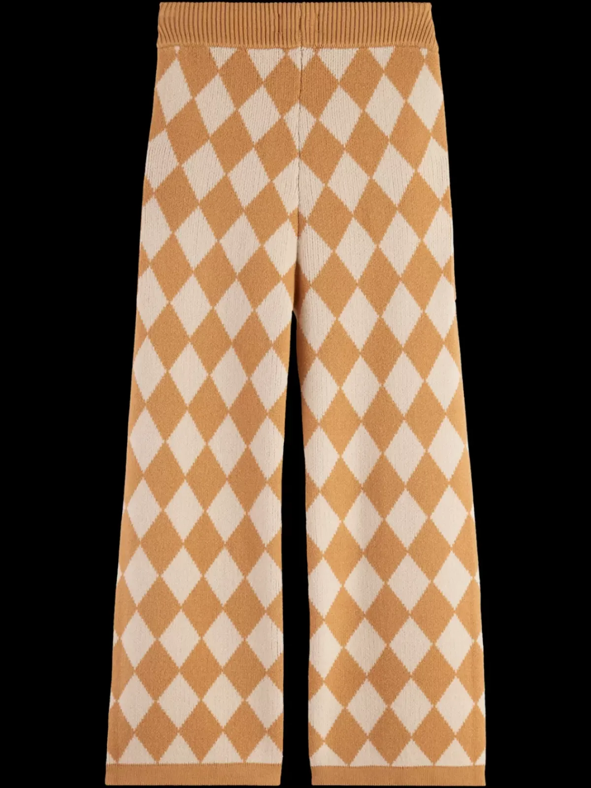 Sale TONAL CHECKERBOARD KNITTED STRAIGHT LEG PANT Kids Pants