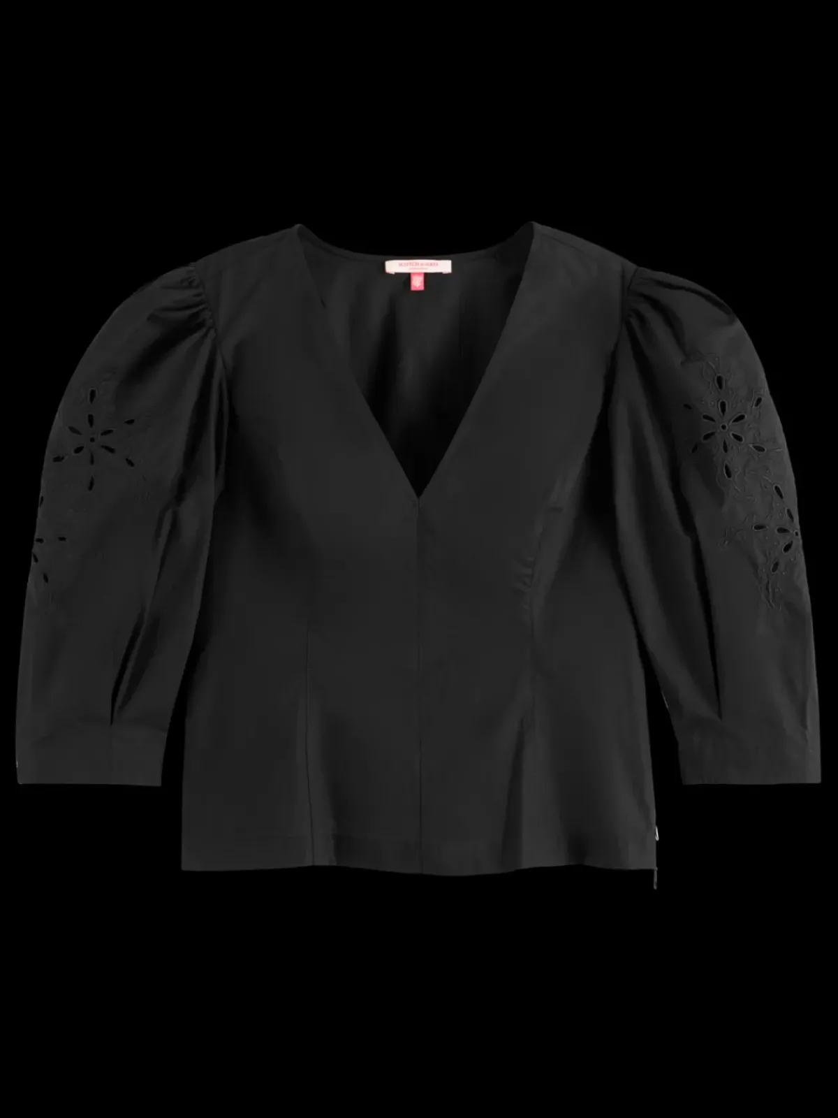 Discount TOP WITH BRODERIE ANGLAISE SLEEVE Women Tops & T-shirts