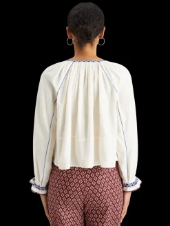 Online Top with embroidery details Women Tops & T-shirts|Blouses & Shirts