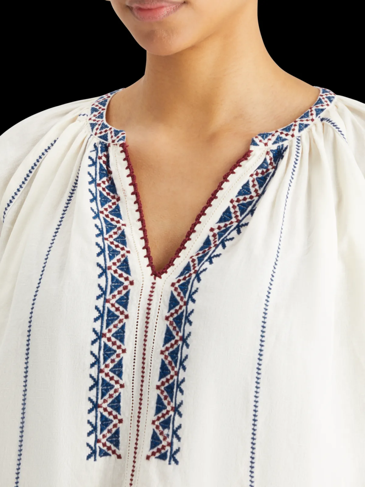 Online Top with embroidery details Women Tops & T-shirts|Blouses & Shirts