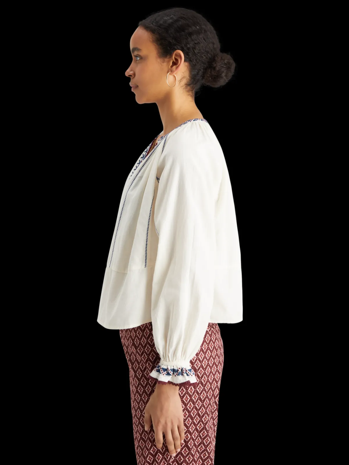 Online Top with embroidery details Women Tops & T-shirts|Blouses & Shirts