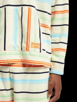 New Towelling striped hoodie Sweatshirts & Hoodies