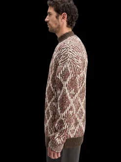 Online TURTLE NECK JACQUARD EXTRA DROPPED SHOULDER SWEATER Knitwear