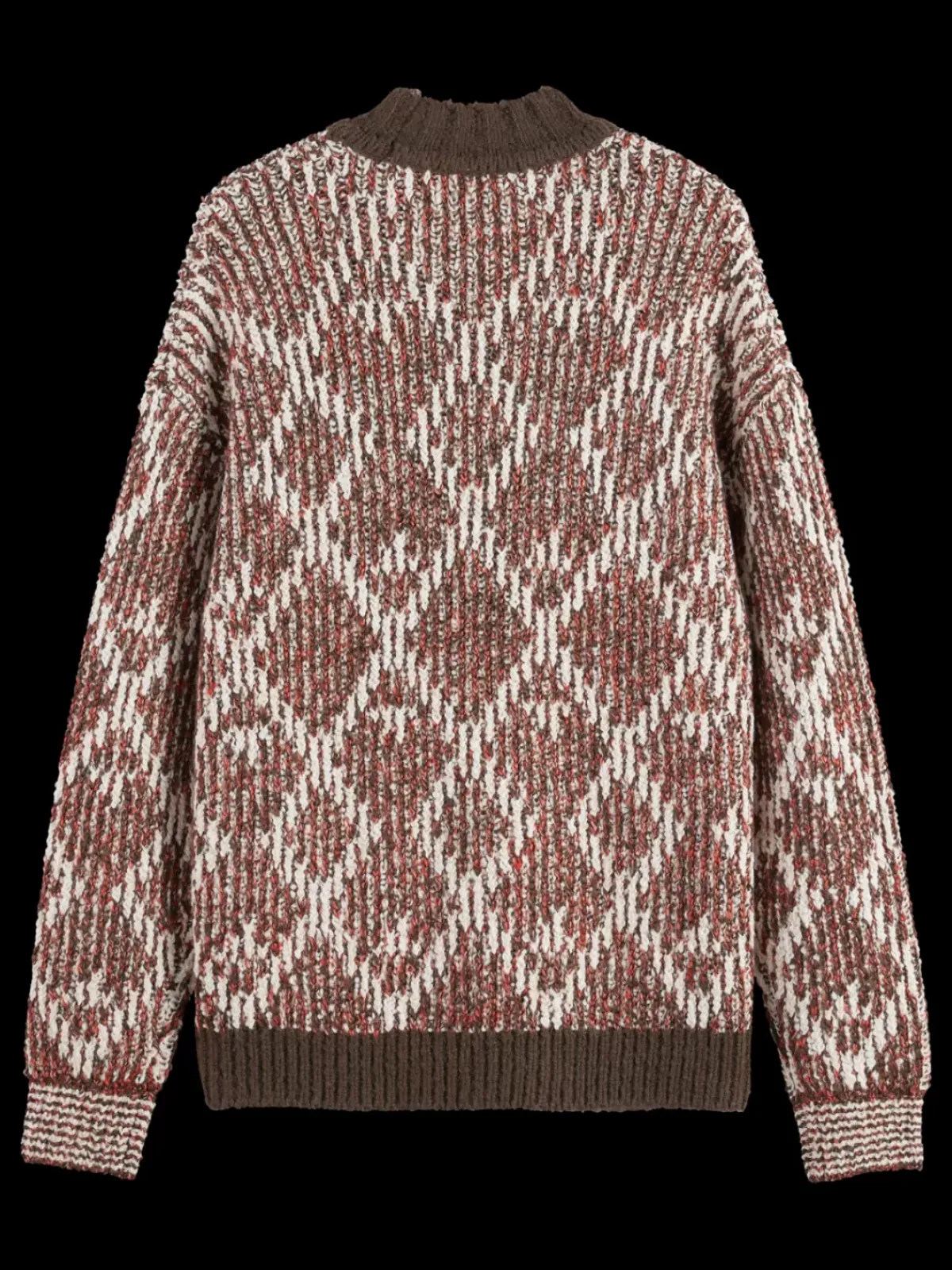 Online TURTLE NECK JACQUARD EXTRA DROPPED SHOULDER SWEATER Knitwear