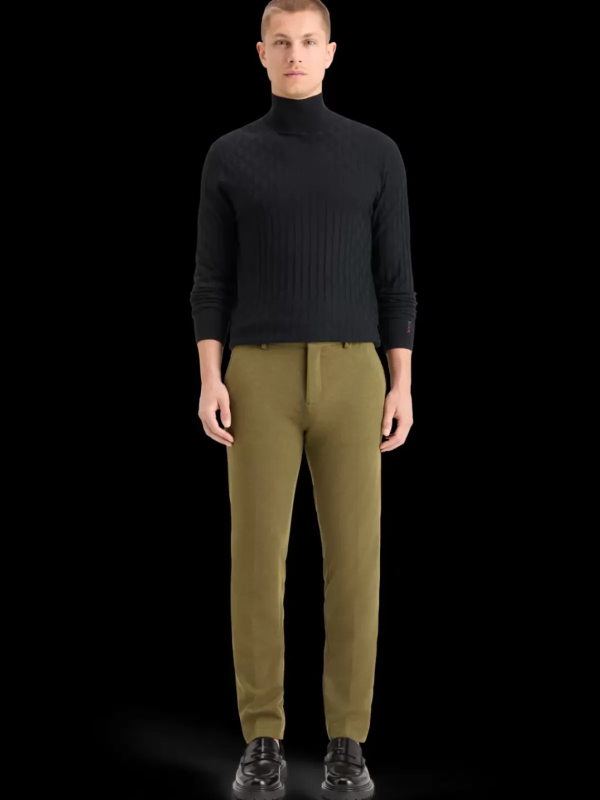 Hot TURTLE NECK REGULAR FIT RELIEF STITCH SWEATER Knitwear