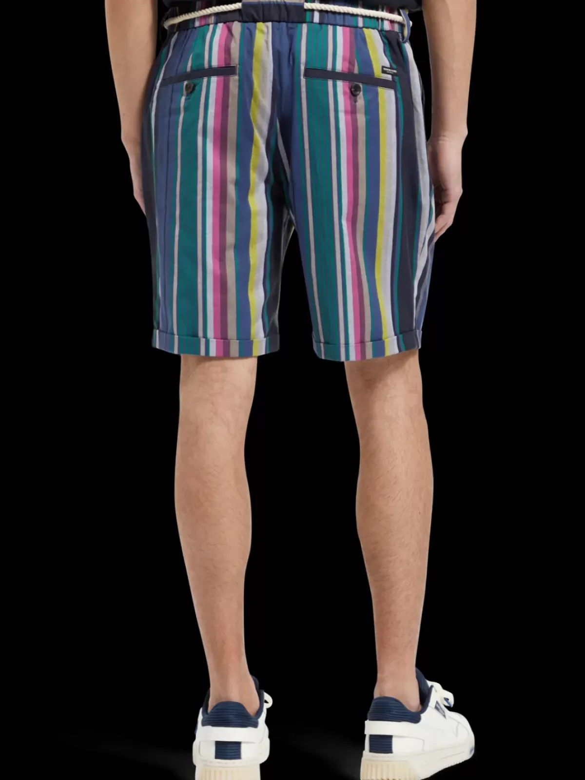 New Twilt - blanket-striped cotton-twill short Shorts