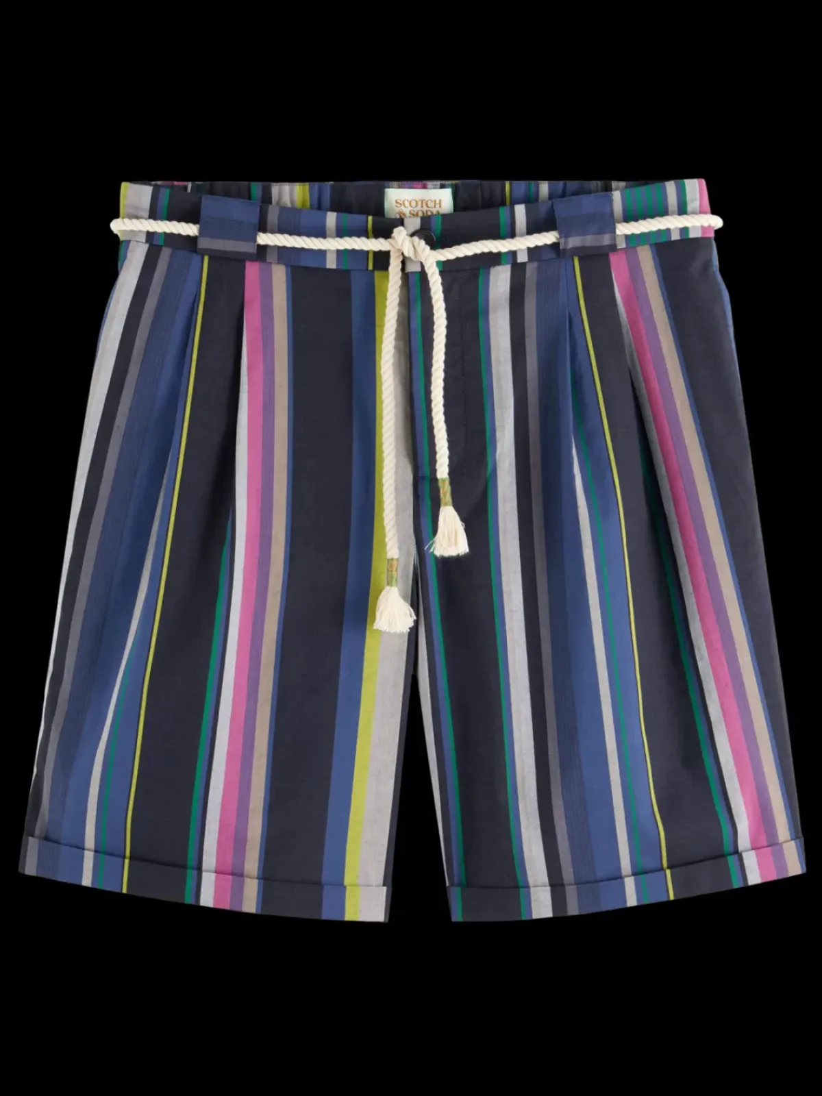 New Twilt - blanket-striped cotton-twill short Shorts