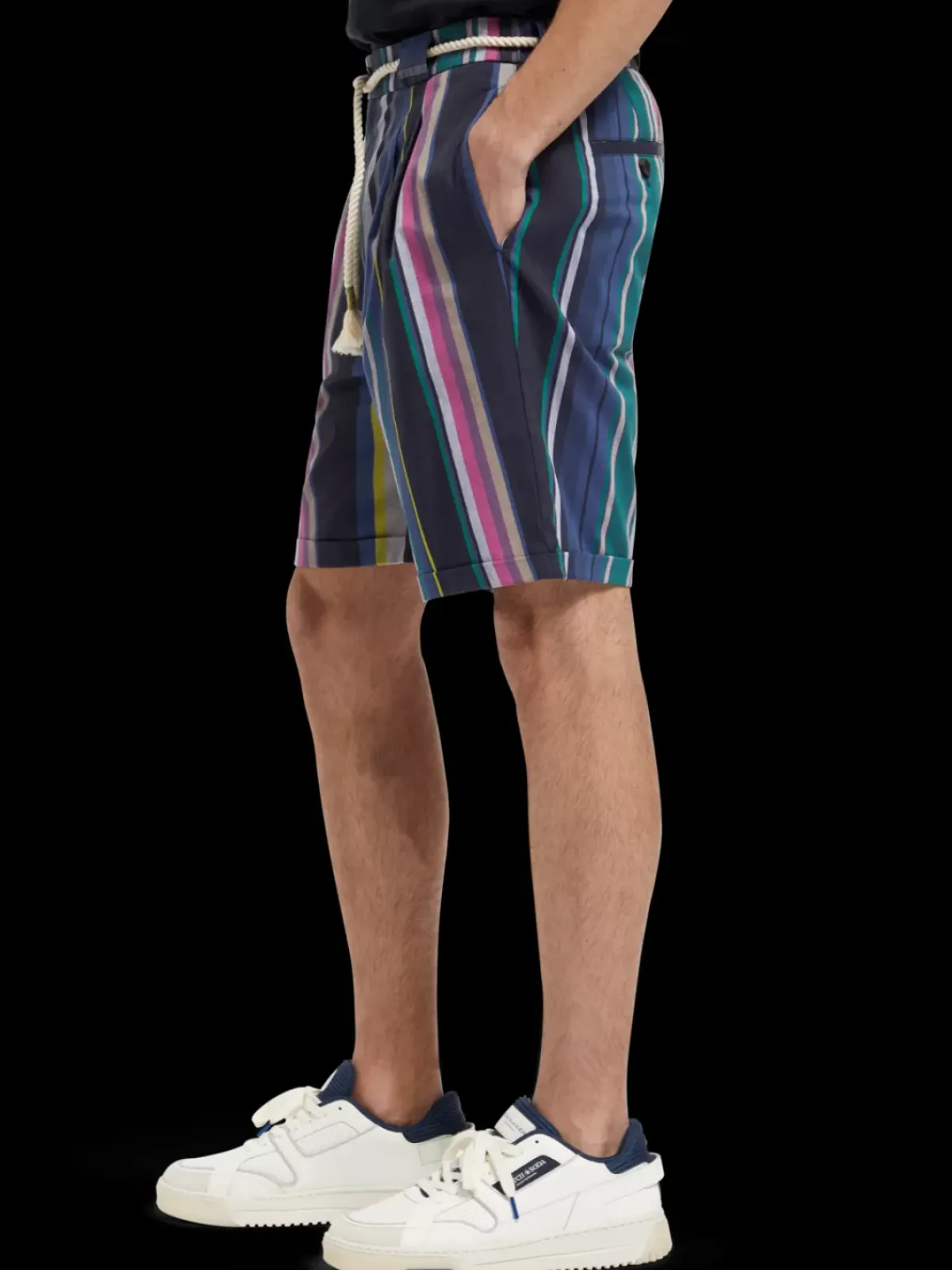New Twilt - blanket-striped cotton-twill short Shorts