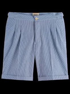 Discount Twilt-  striped cotton-blend pleated seersucker short Shorts