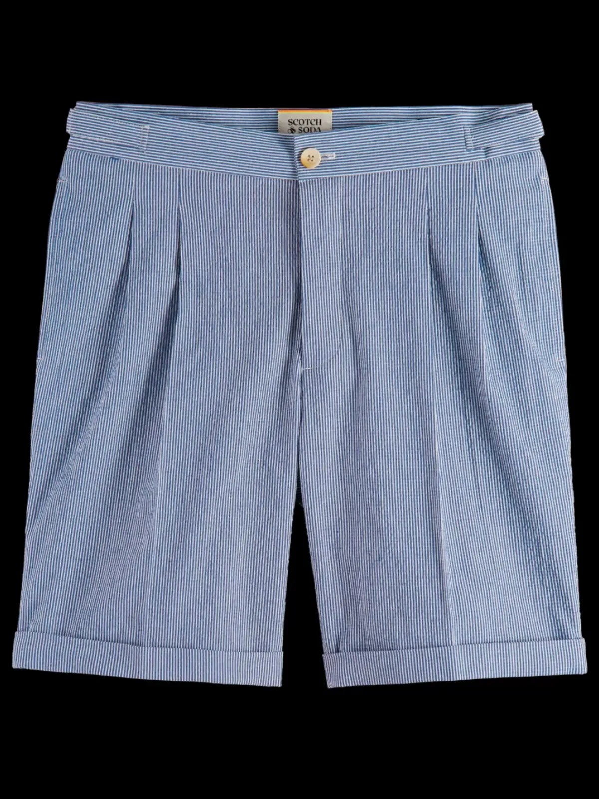 Discount Twilt- striped cotton-blend pleated seersucker short Shorts