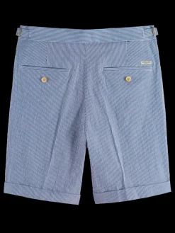 Discount Twilt-  striped cotton-blend pleated seersucker short Shorts