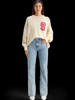 Hot Varsity oversized pullover Women Knitwear