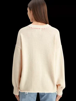 Hot Varsity oversized pullover Women Knitwear