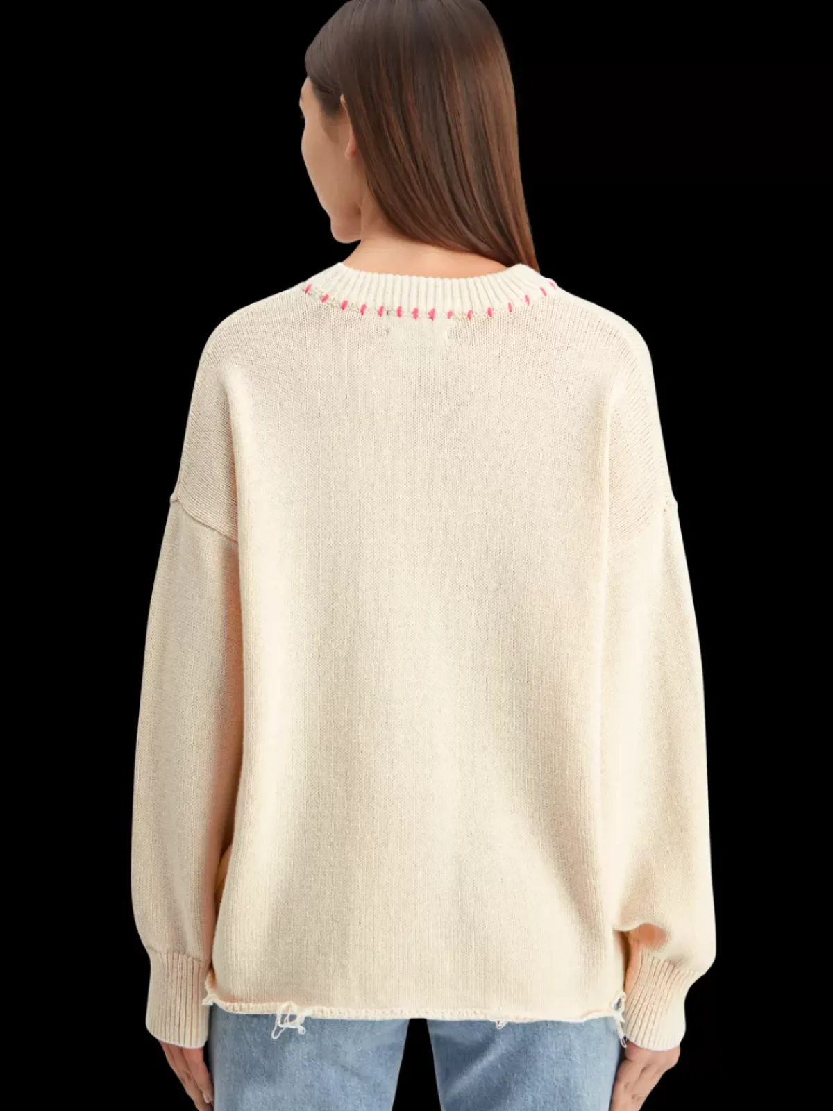 Hot Varsity oversized pullover Women Knitwear