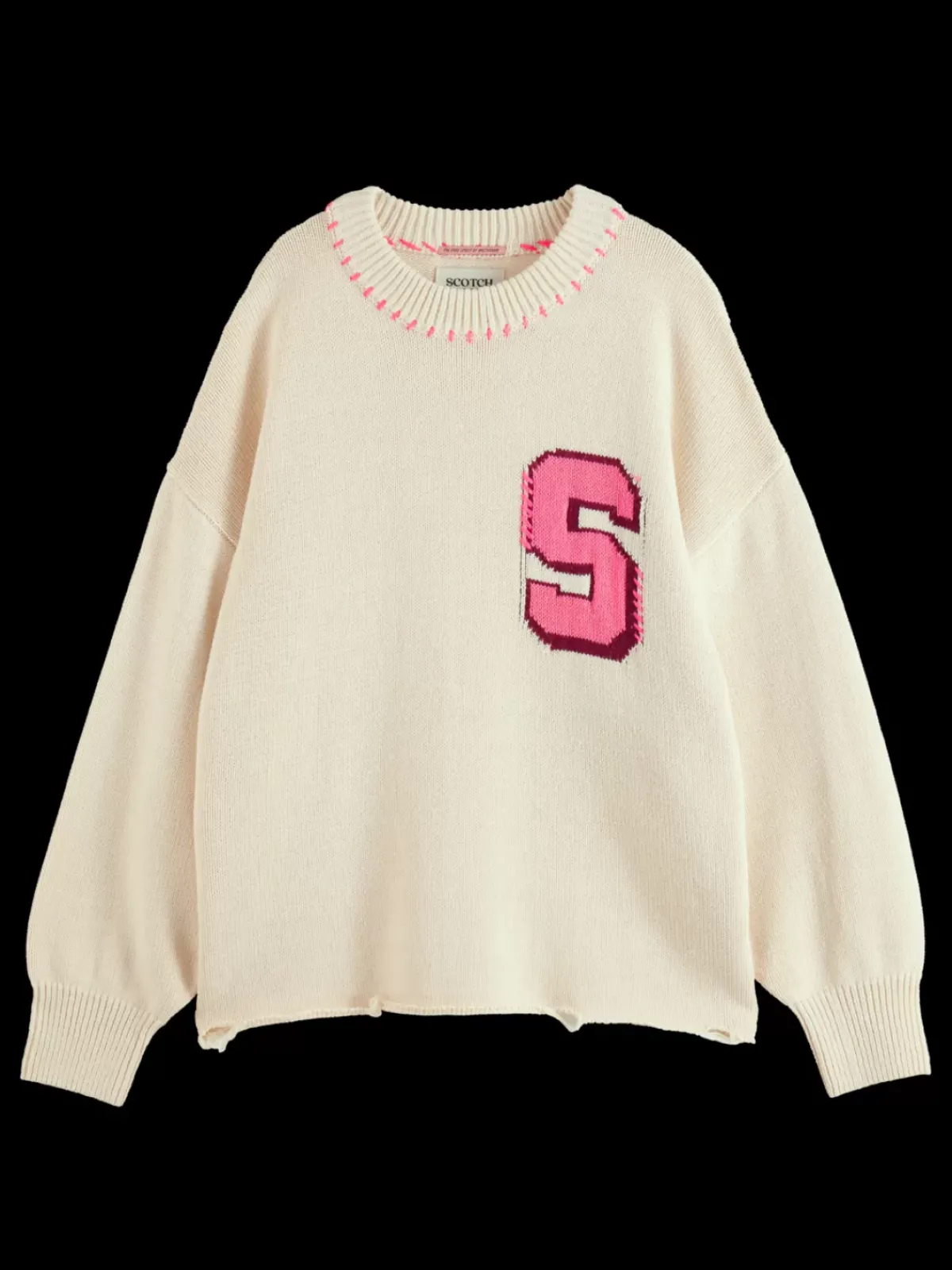 Hot Varsity oversized pullover Women Knitwear