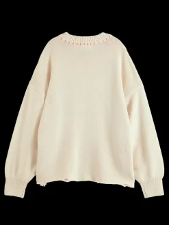 Hot Varsity oversized pullover Women Knitwear