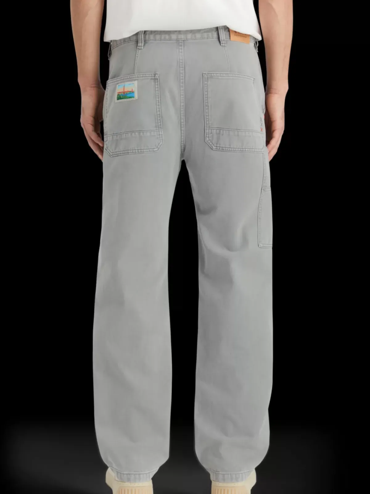 Clearance Verve - acid washed cotton-blend worker pant Pants
