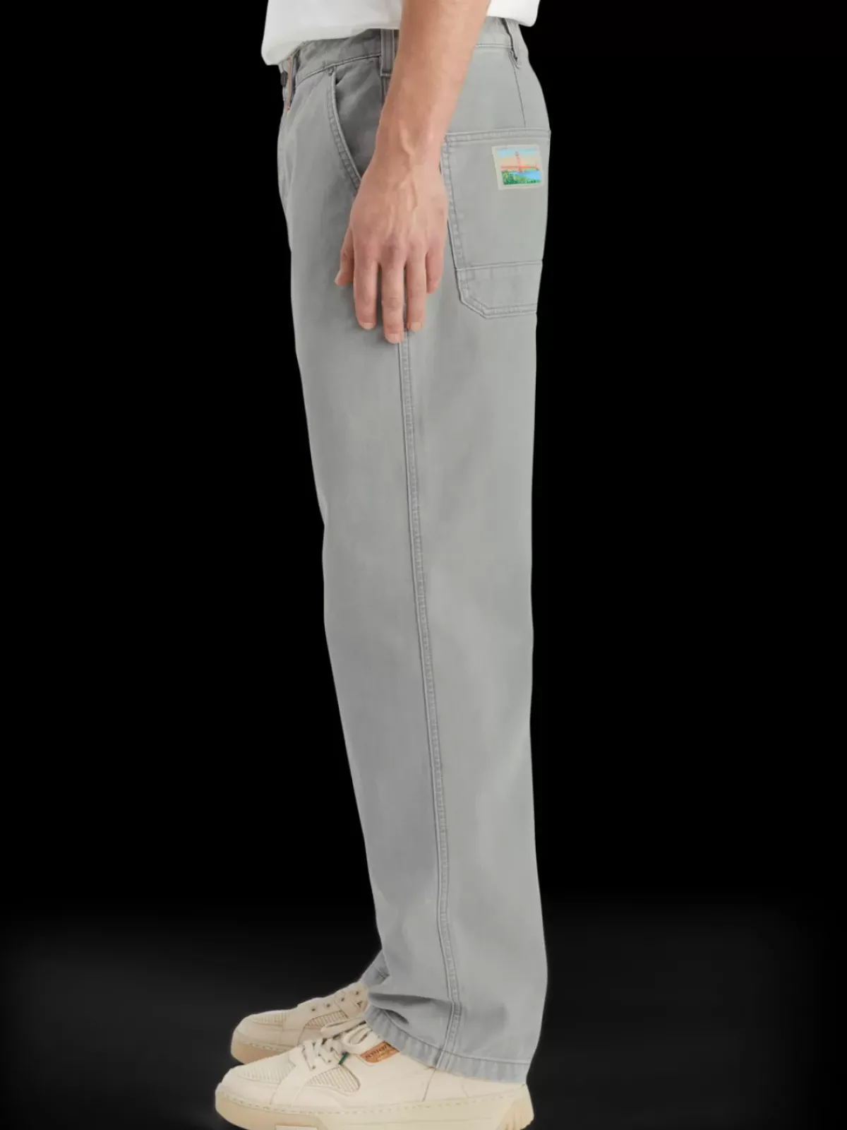Clearance Verve - acid washed cotton-blend worker pant Pants