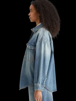 Best Vintage washed denim overshirt - frisco nights Women Tops & T-shirts