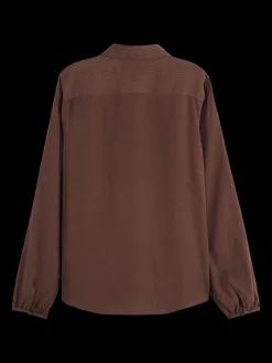 Fashion VISCOSE JACQUARD SHIRT Women Blouses & Shirts