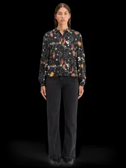 Fashion VISCOSE PRINTED BALLOON SLEEVE SHIRT Women Blouses & Shirts