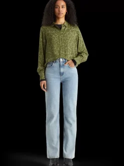 Fashion VISCOSE PRINTED RELAXED FIT SHIRT Women Tops & T-shirts