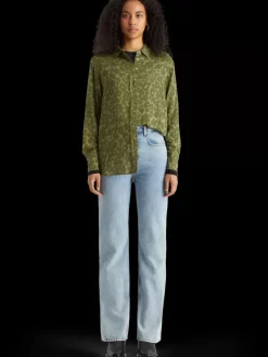 Fashion VISCOSE PRINTED RELAXED FIT SHIRT Women Tops & T-shirts