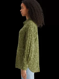 Fashion VISCOSE PRINTED RELAXED FIT SHIRT Women Tops & T-shirts
